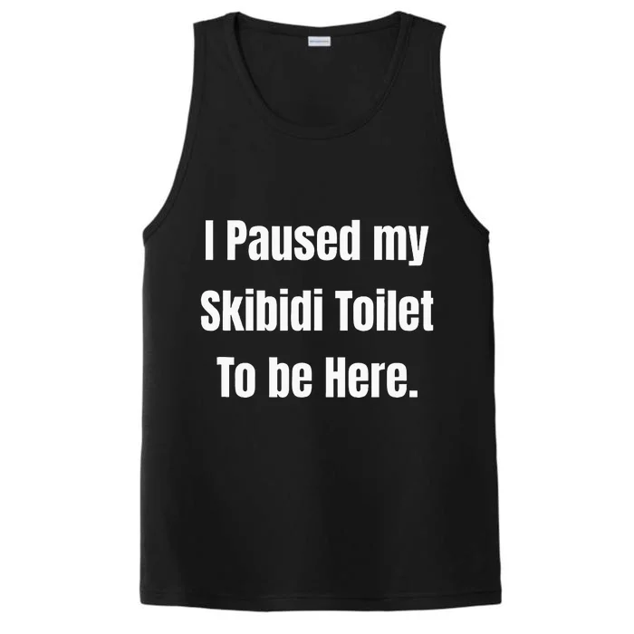 I Paused My Toilet To Be Here Softstyle Performance Tank