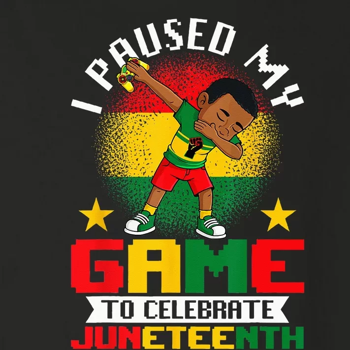 I Paused My Game To Celebrate Juneteenth Dabbing Toddler Long Sleeve Shirt