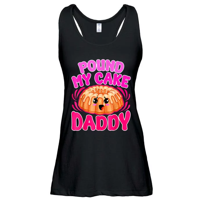 Inappropriate Pound My Cake Daddy Embarrassing Ladies Essential Flowy Tank