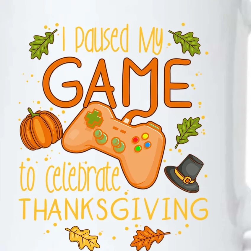 I Paused My Game To Celebrate Thanksgiving Video Gamer Gift Black Color Changing Mug