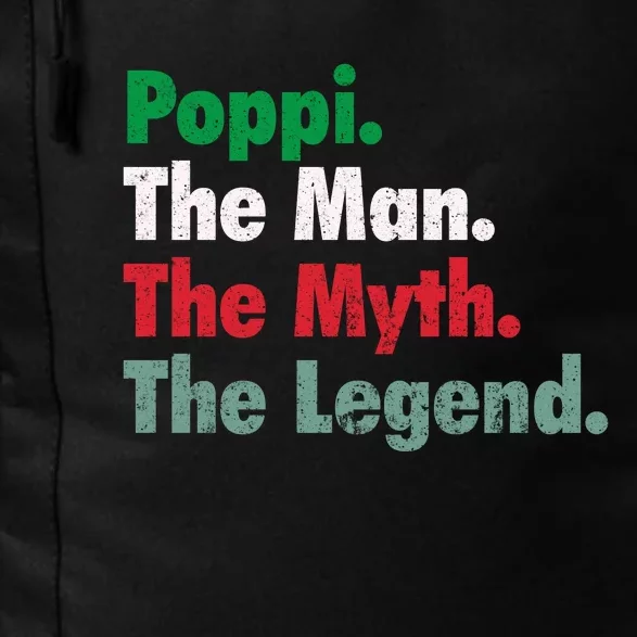 Italian Poppi Man Myth Legend Father Dad Uncle Daily Commute Backpack