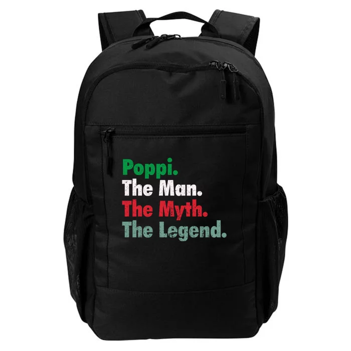 Italian Poppi Man Myth Legend Father Dad Uncle Daily Commute Backpack