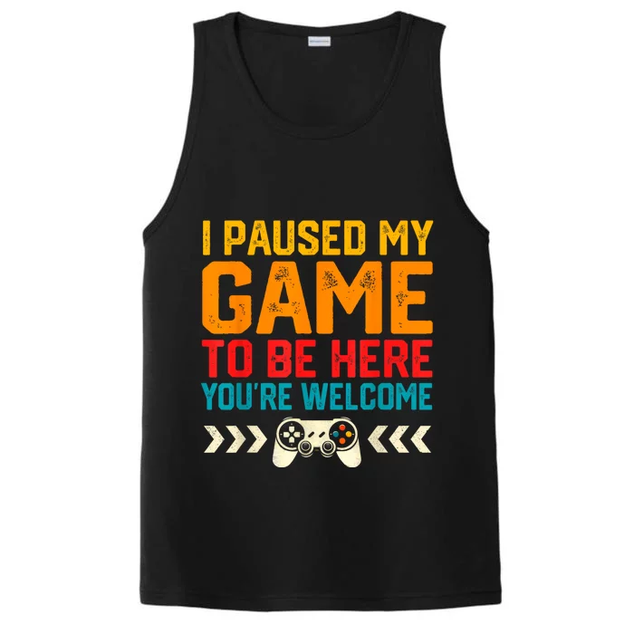 I Paused My Game To Be Here Funny Video Gamer Performance Tank