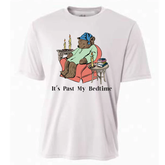 ItS Past My Bedtime Bear Taking A Nap Next To Books Cooling Performance Crew T-Shirt