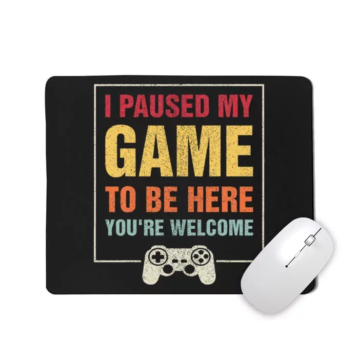 I Paused My Game To Be Here YouRe Welcome Video Gamer Gifts Mousepad