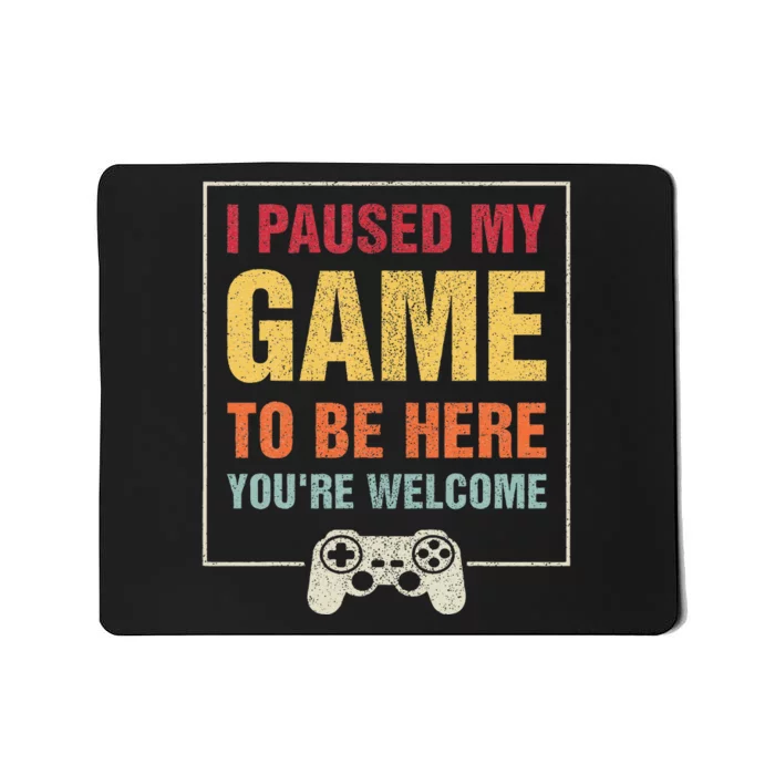 I Paused My Game To Be Here YouRe Welcome Video Gamer Gifts Mousepad