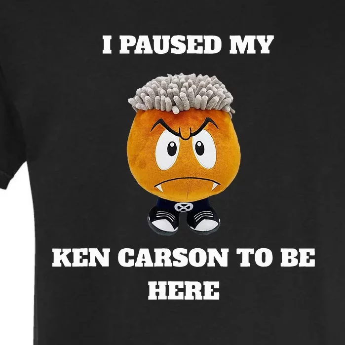 I Paused My Ken Carson To Be Here Agc A Great Chaos Vamp Garment-Dyed Heavyweight T-Shirt