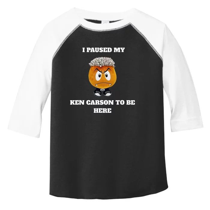 I Paused My Ken Carson To Be Here Agc A Great Chaos Vamp Toddler Fine Jersey T-Shirt