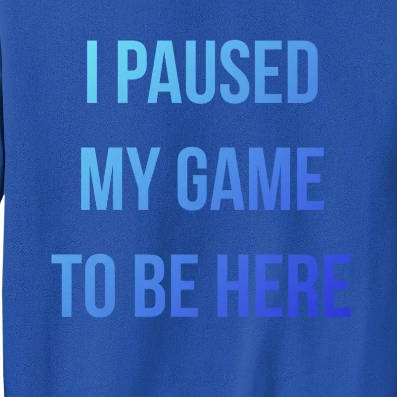 I Paused My Game To Be Here Gamer Hooded Cute Funny Gift Tall Sweatshirt