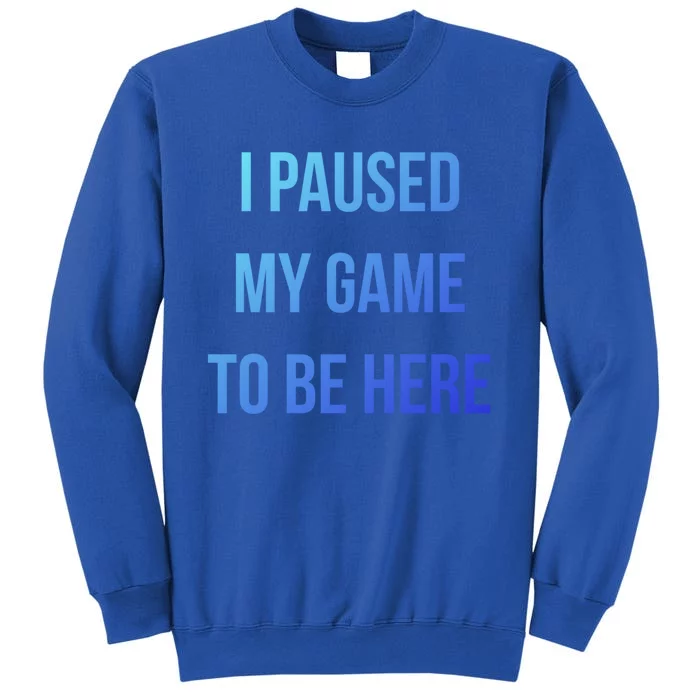 I Paused My Game To Be Here Gamer Hooded Cute Funny Gift Tall Sweatshirt