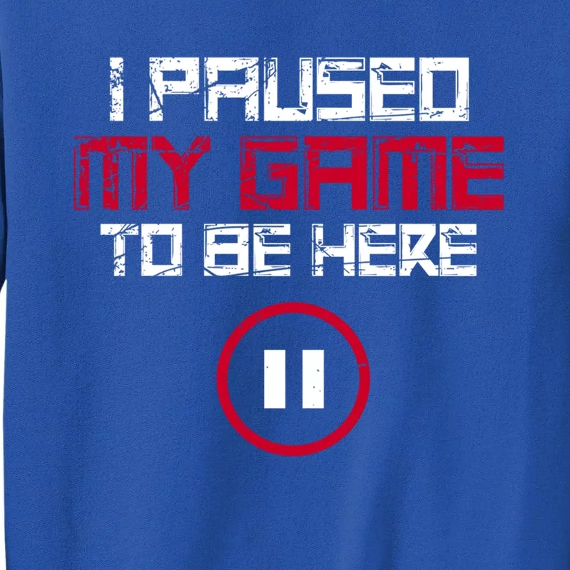 I Paused My Game To Be Here Gaming Gift Sweatshirt