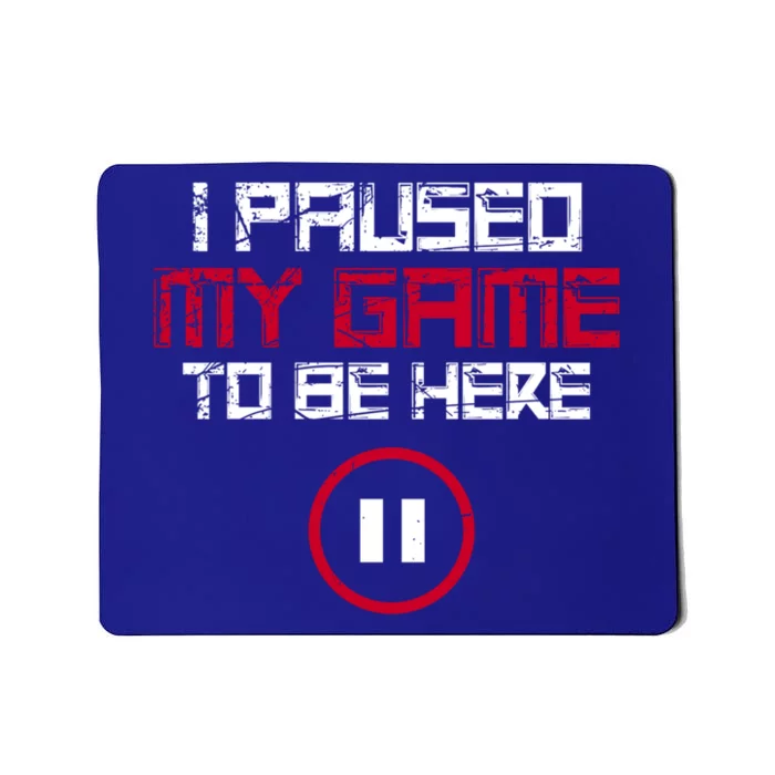 I Paused My Game To Be Here Gaming Gift Mousepad