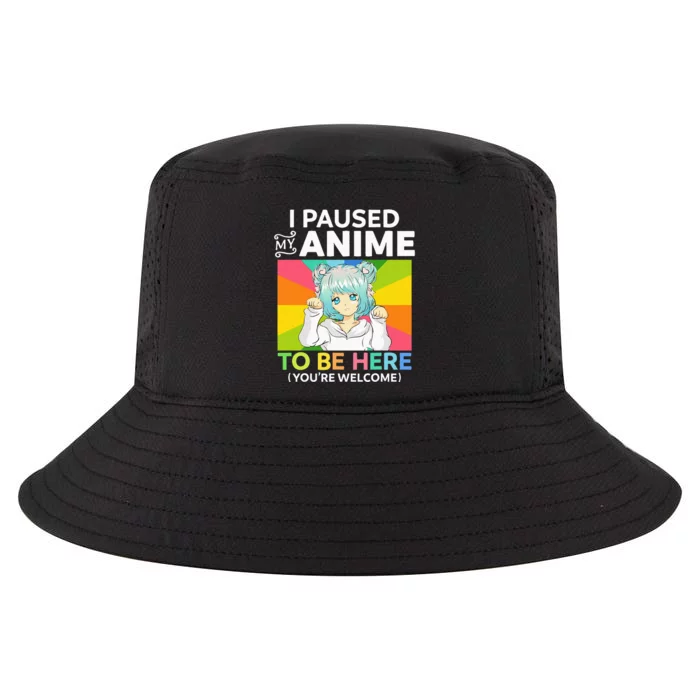 I Paused My Anime To Be Here Kawaii Manga Anime N Girl Cool Comfort Performance Bucket Hat