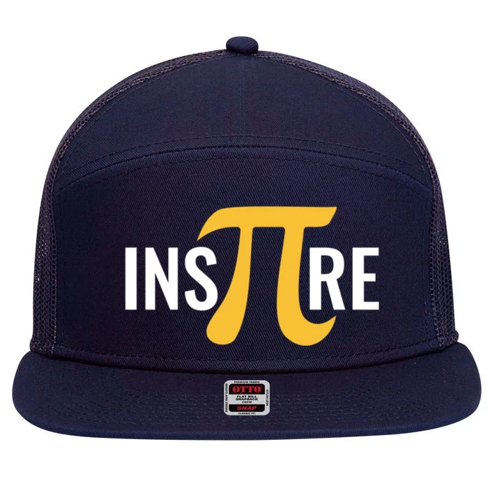 Inspire Pi Math Teacher 3 14 Pi National Day Gift 7 Panel Mesh Trucker Snapback Hat