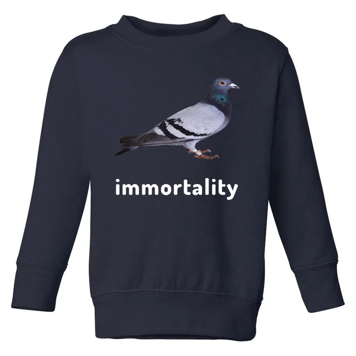 Immortality Pigeon Meme Oddly Weirdcore Toddler Sweatshirt