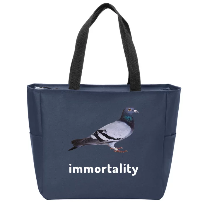 Immortality Pigeon Meme Oddly Weirdcore Zip Tote Bag