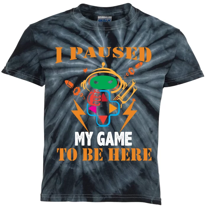 I PAUSED MY GAME Kids Tie-Dye T-Shirt