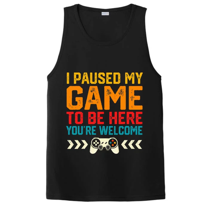 I Paused My Game To Be Here Funny Video Gamer Performance Tank