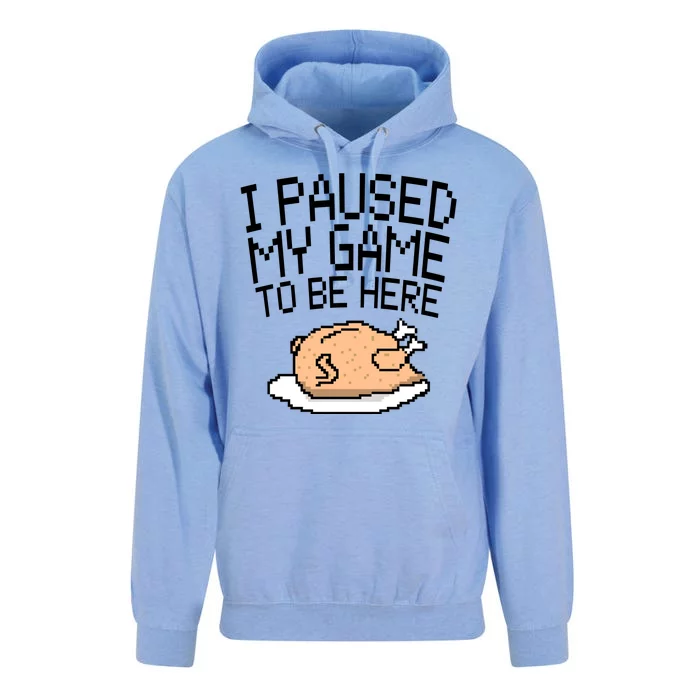 I Paused My Game To Be Here Pixel Turkey Unisex Surf Hoodie