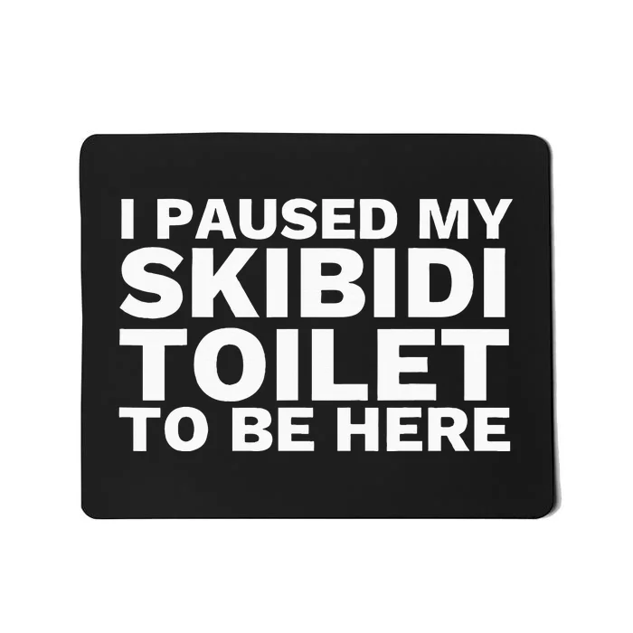 I Paused My S.K.I.Bi.D.I. Toilet To Be Here Mousepad