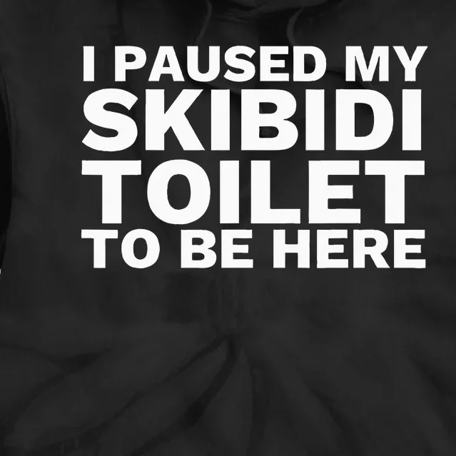 I Paused My S.K.I.Bi.D.I. Toilet To Be Here Tie Dye Hoodie