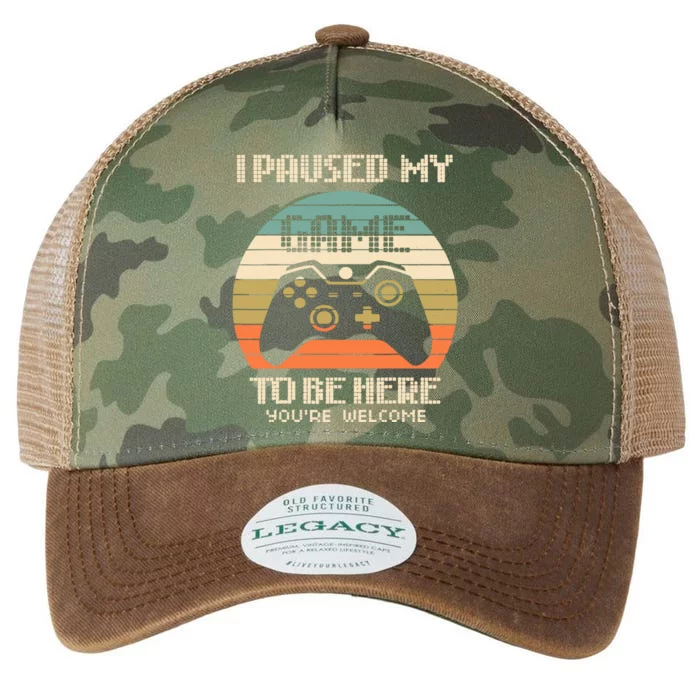 I Paused My Game To Be Here You're Welcom Legacy Tie Dye Trucker Hat