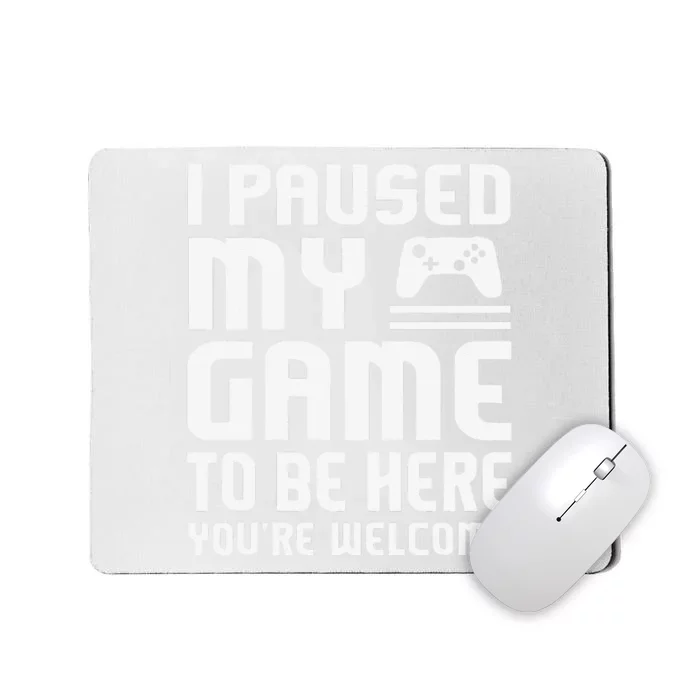 I Paused My Game To Be Here  Funny Video Gamers Gift Mousepad