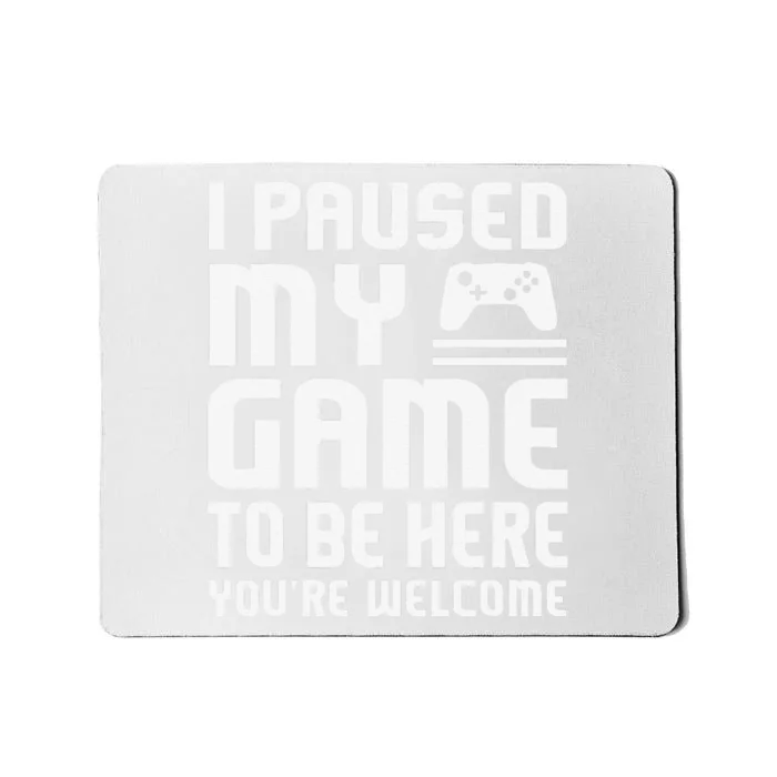 I Paused My Game To Be Here  Funny Video Gamers Gift Mousepad