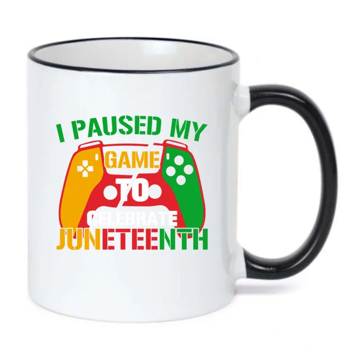 I Paused My Game To Celebrate Junenth Black History Month Gift Black Color Changing Mug