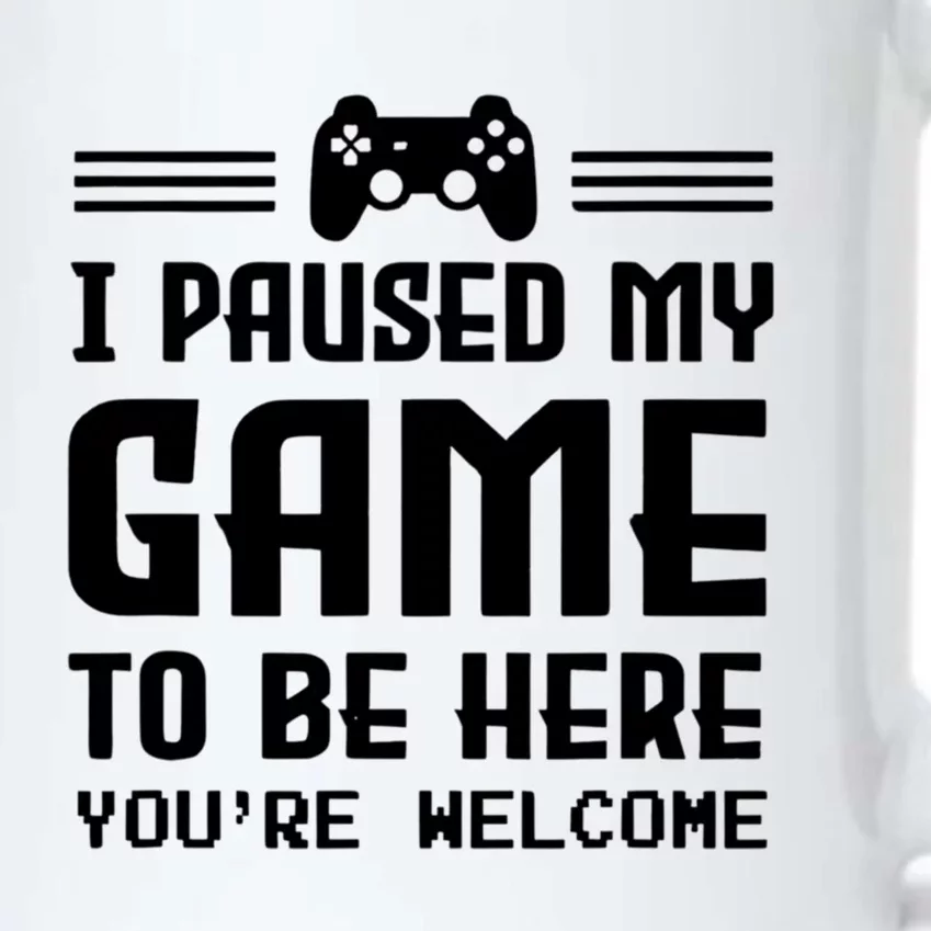 I Paused My Game To Be Here Funny Game Lovers Retro Gift Black Color Changing Mug