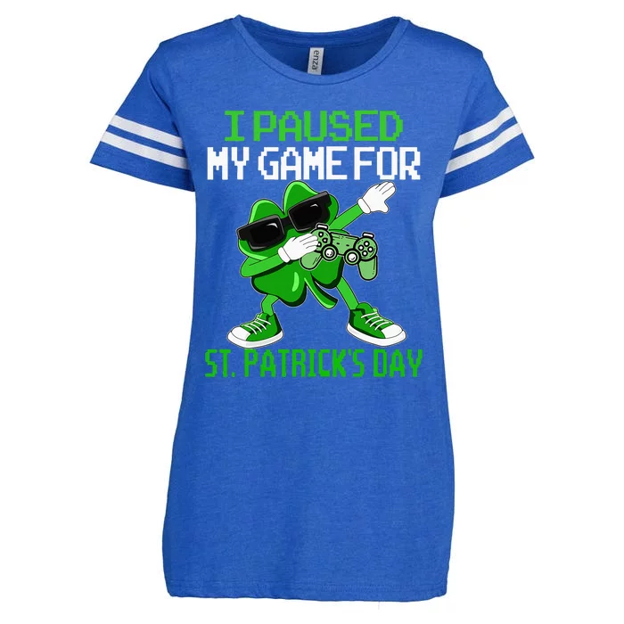 I Paused My Game For St Patricks Day Enza Ladies Jersey Football T-Shirt