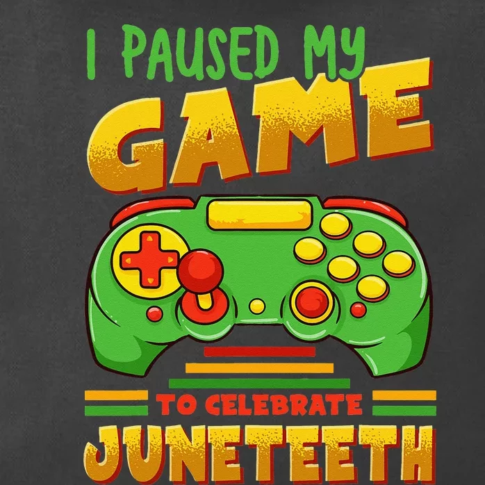 I Paused My Game To Celebrate Juneteeth Black Freedom Zip Tote Bag