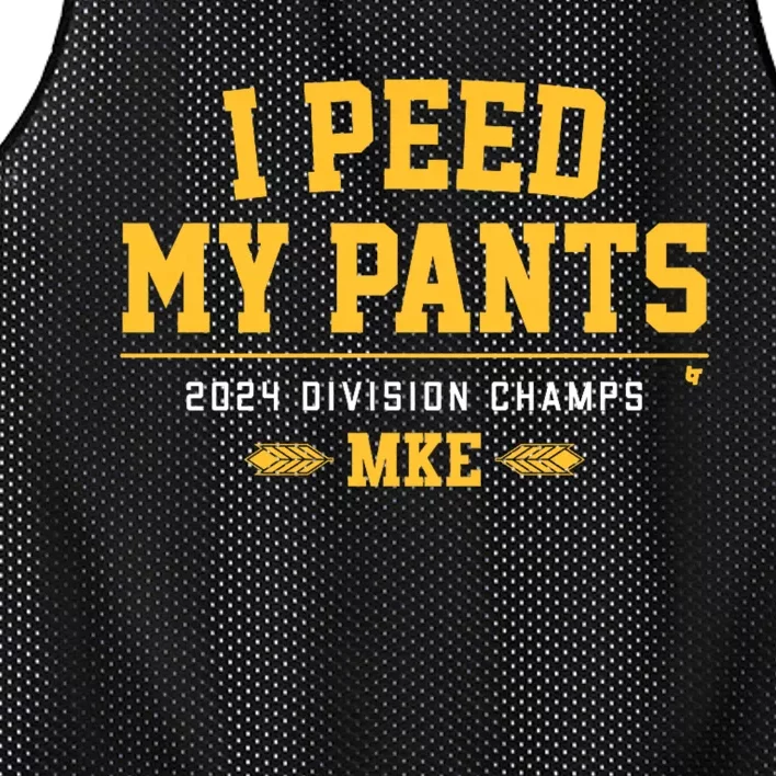 I Peed My Pants Milwaukee Baseball Division Champs Mesh Reversible Basketball Jersey Tank