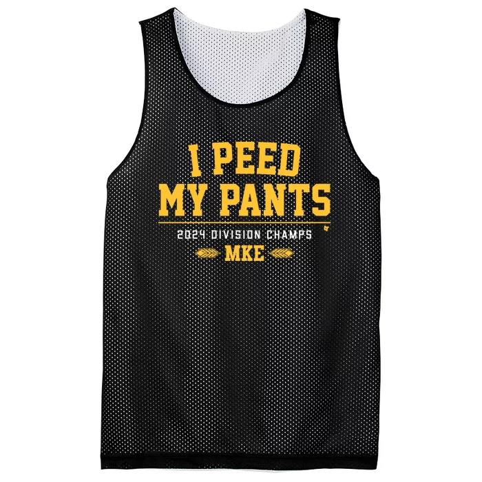 I Peed My Pants Milwaukee Baseball Division Champs Mesh Reversible Basketball Jersey Tank