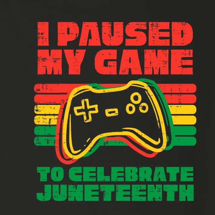 I Paused My Game To Celebrate Juneteenth Black Toddler Long Sleeve Shirt