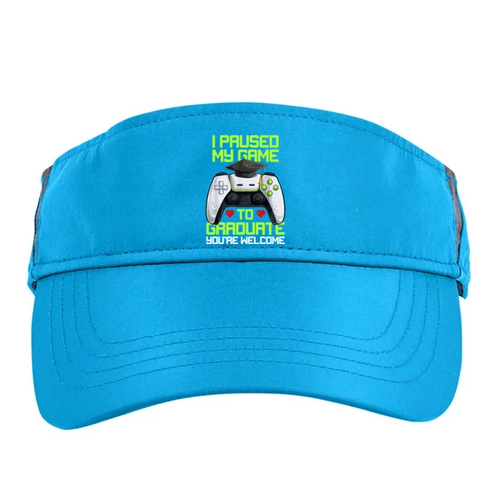 I Paused My Game To Graduate Funny Graduation Graduate Gamer Adult Drive Performance Visor