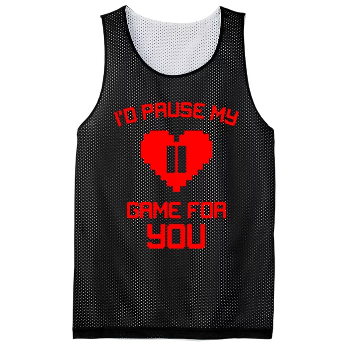 Id Pause My Game For You Mesh Reversible Basketball Jersey Tank