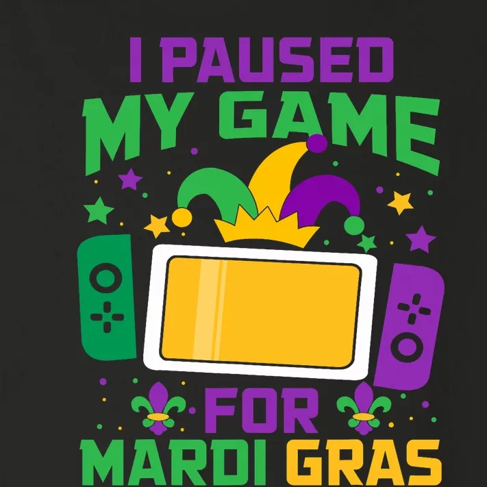 I Paused My Game For Mardi Gras Video Game Controller Toddler Long Sleeve Shirt