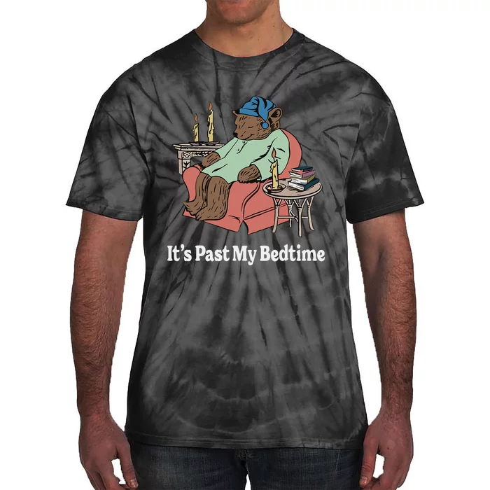 ItS Past My Bedtime Sleepy Bear Time Reading Tie-Dye T-Shirt