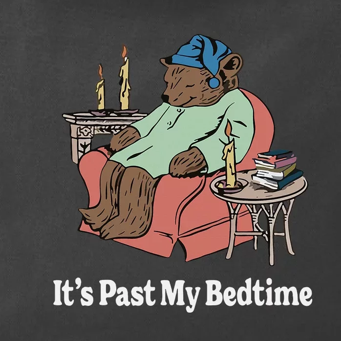 ItS Past My Bedtime Sleepy Bear Time Reading Zip Tote Bag