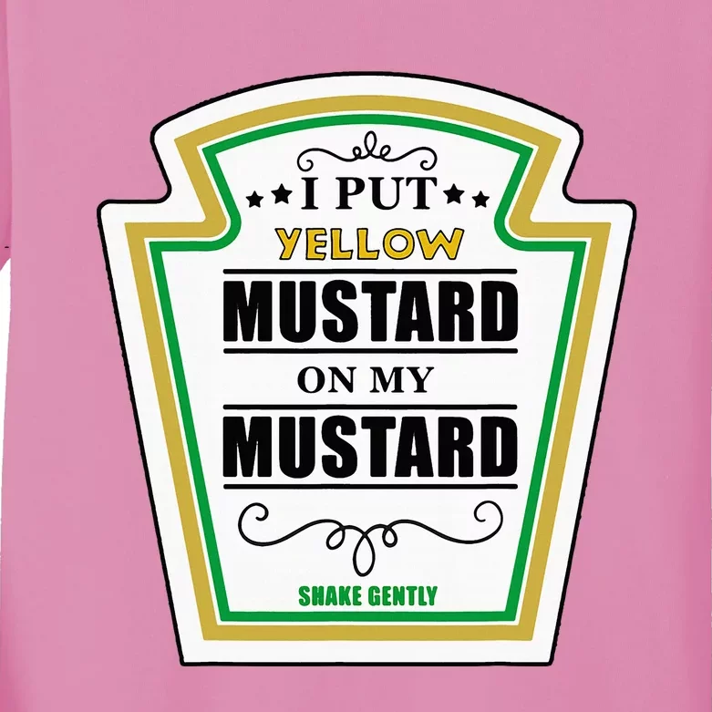 I Put Mustard On My Mustard Halloween Couple Team Kids Long Sleeve Shirt