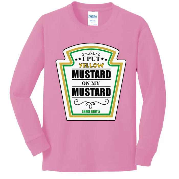 I Put Mustard On My Mustard Halloween Couple Team Kids Long Sleeve Shirt