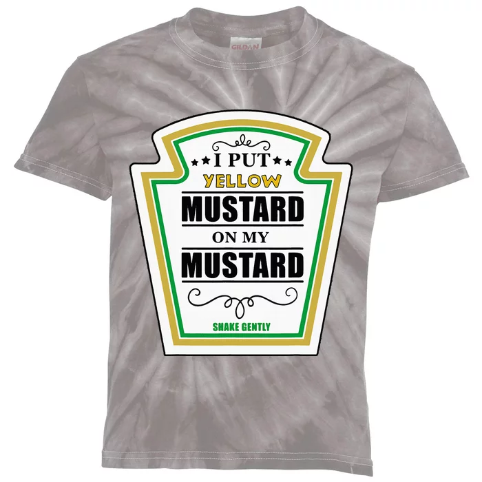 I Put Mustard On My Mustard Halloween Couple Team Kids Tie-Dye T-Shirt