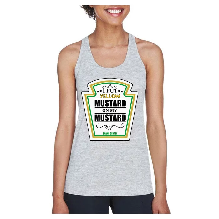 I Put Mustard On My Mustard Halloween Couple Team Women's Racerback Tank