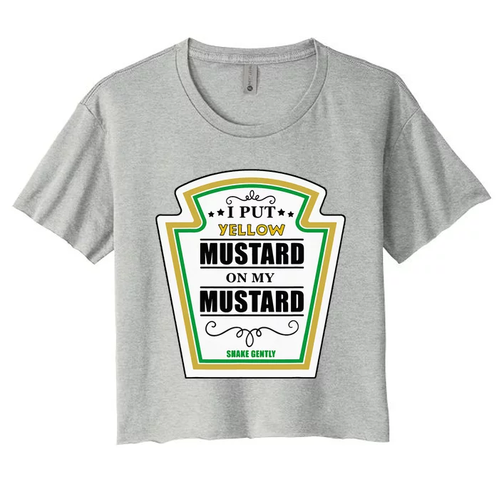 I Put Mustard On My Mustard Halloween Couple Team Women's Crop Top Tee