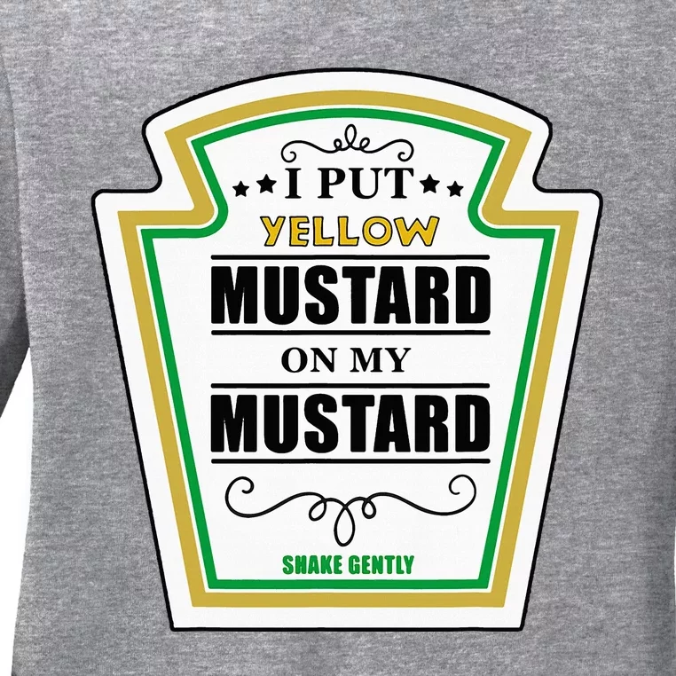 I Put Mustard On My Mustard Halloween Couple Team Ladies Long Sleeve Shirt