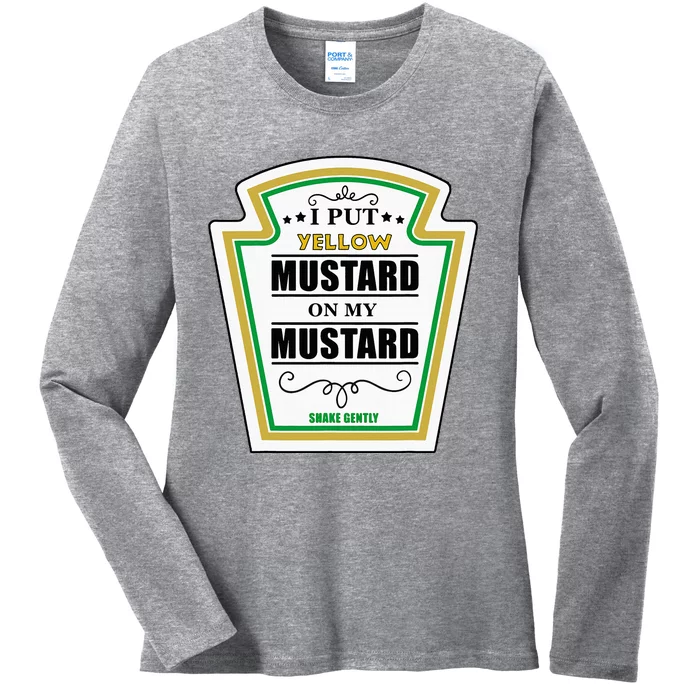 I Put Mustard On My Mustard Halloween Couple Team Ladies Long Sleeve Shirt