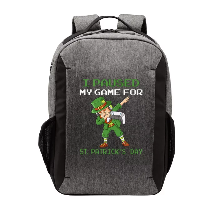 I Paused My Game For St Patricks Day Dabbing Leprechaun Vector Backpack