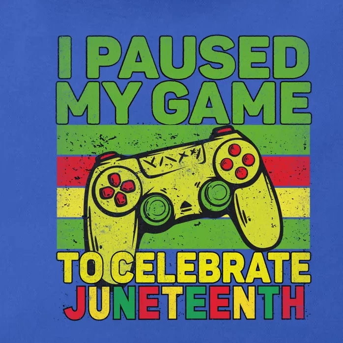 I Paused My Game To Celebrate Juneteenth Gift Zip Tote Bag