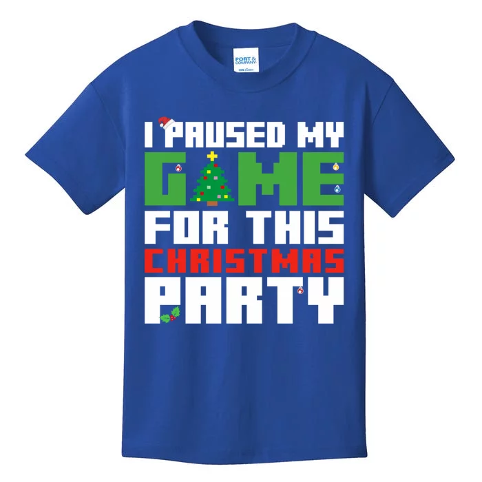 I Paused My Game For This Christmas Party Gamer Gaming Gift Kids T-Shirt